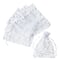 Silver Double Heart Organza Favor Bags by Celebrate It&#x2122; Occasions&#x2122;, 12ct. 
